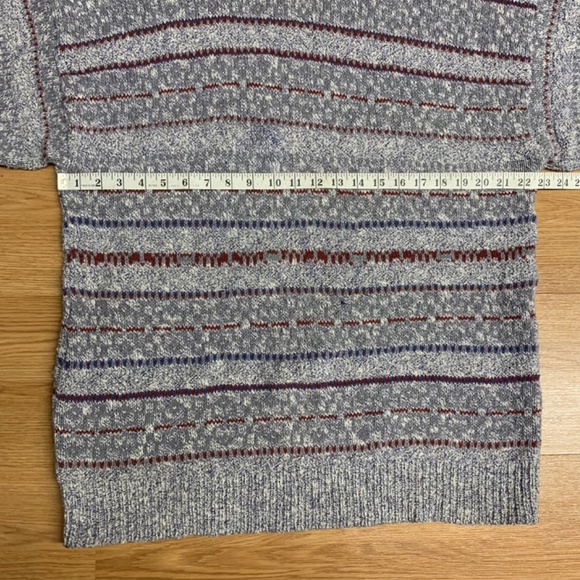 Vintage 90s Eric Rhodes Grandpa Striped Knit Crewneck Sweater Men's Size Large - Picture 5 of 7